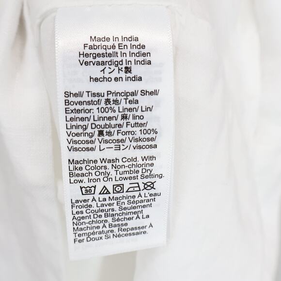 J.Crew Maxine Button Back Linen Dress White Size XS Petite NWT - Picture 8 of 8